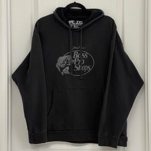 Bass Pro Shops Hoodie 2XL Black Gray